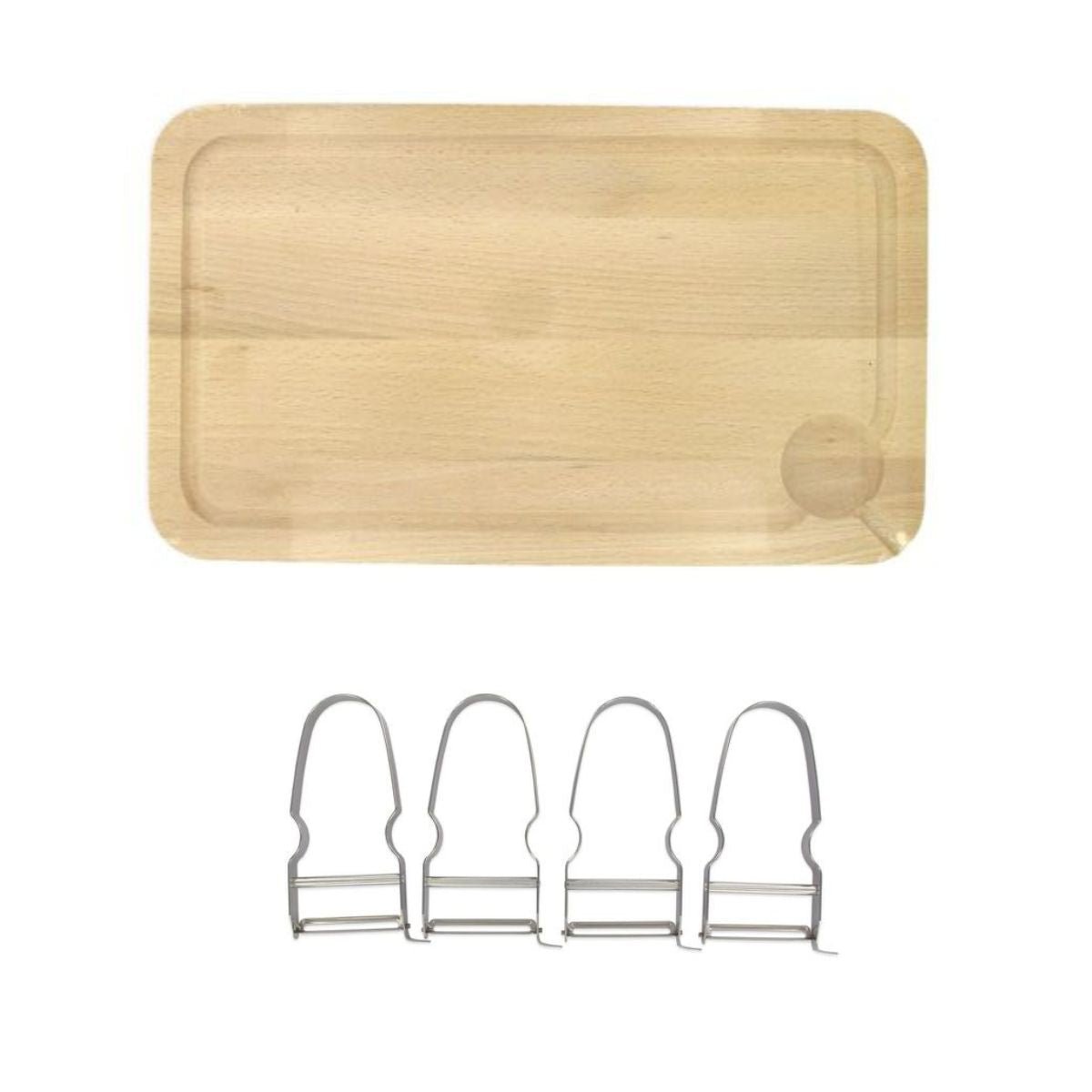 Lot de 2 Planches à découper et 4 éplucheurs GOURMET ÉDITION bois, FM PROFESSIONAL