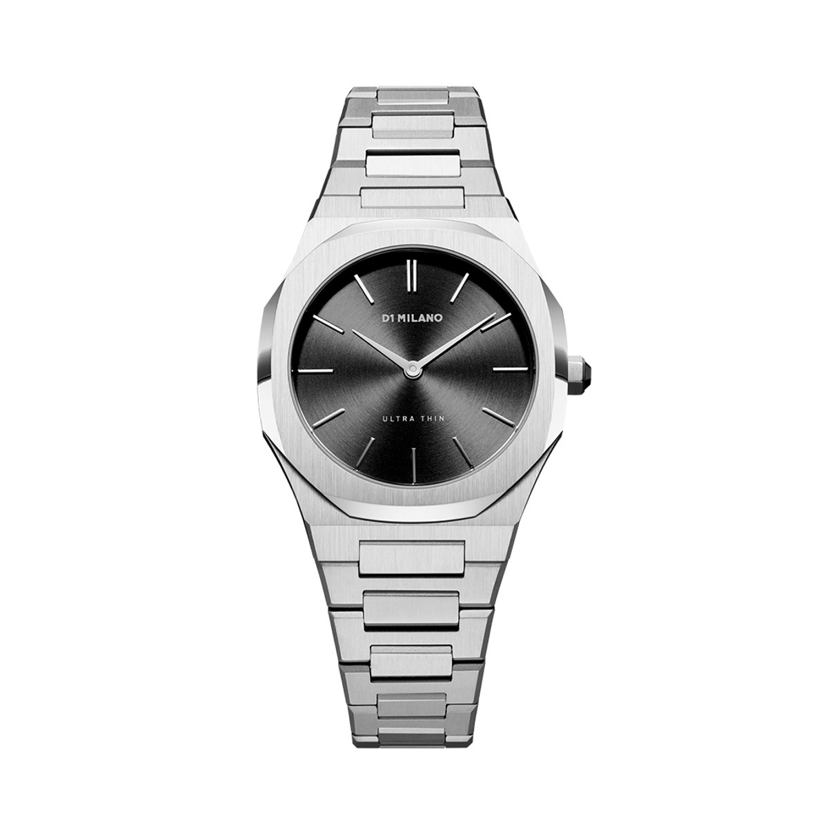 Montre Analogique ULTRA THIN argenté noir argenté, D1 MILANO