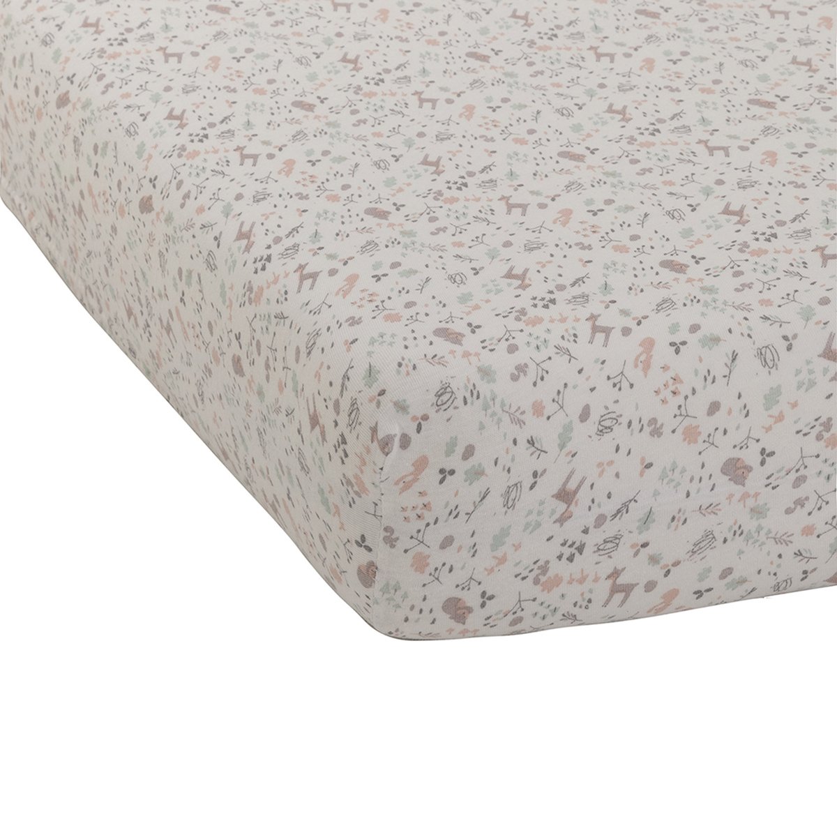 Drap housse en jersey imprimé esprit enchanté lilas, HOME MAISON