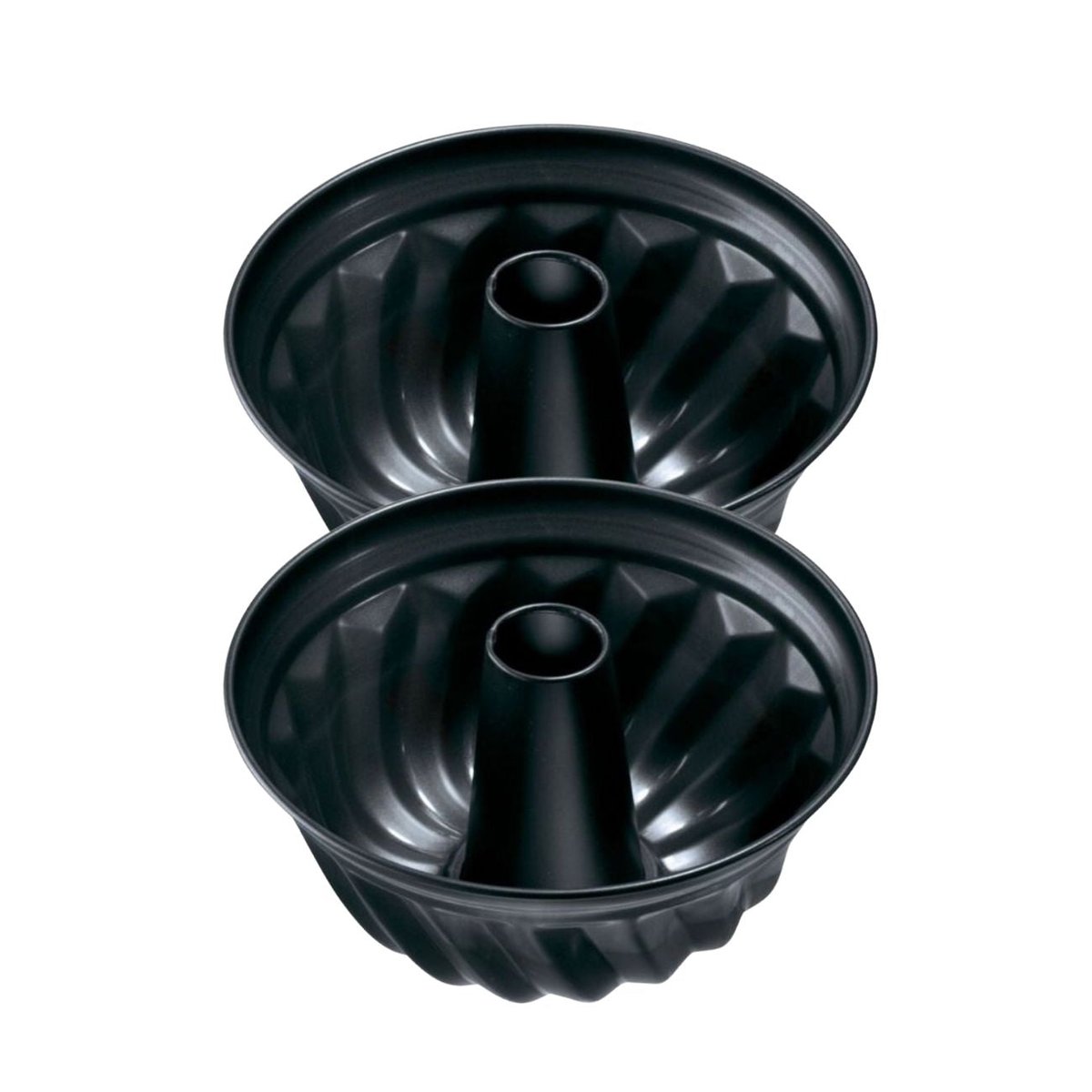 Lot de 2 moules à gâteaux 22/22 cm Black metallic Black noir, ZENKER