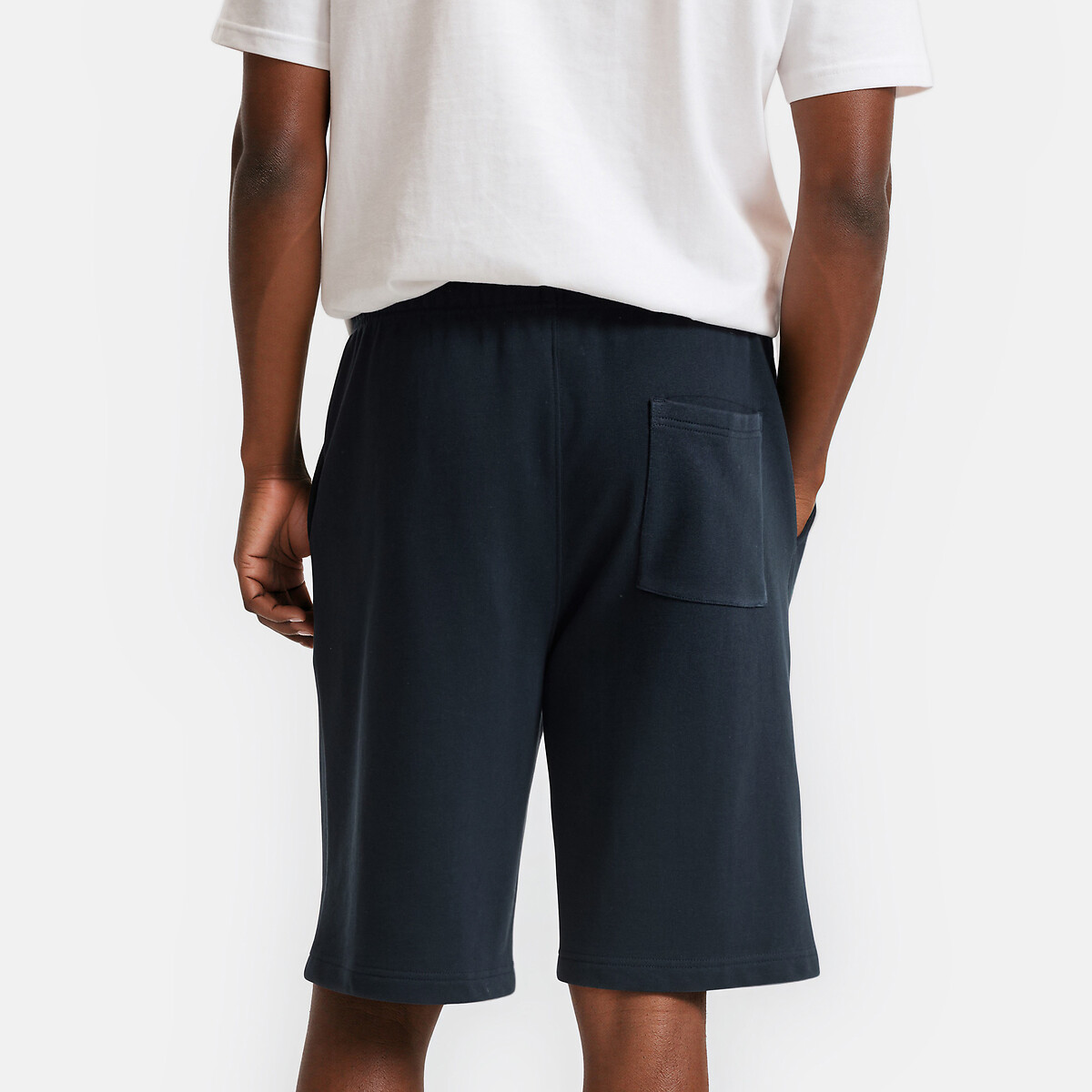 Bermuda en molleton non gratté bleu foncé, LA REDOUTE COLLECTIONS