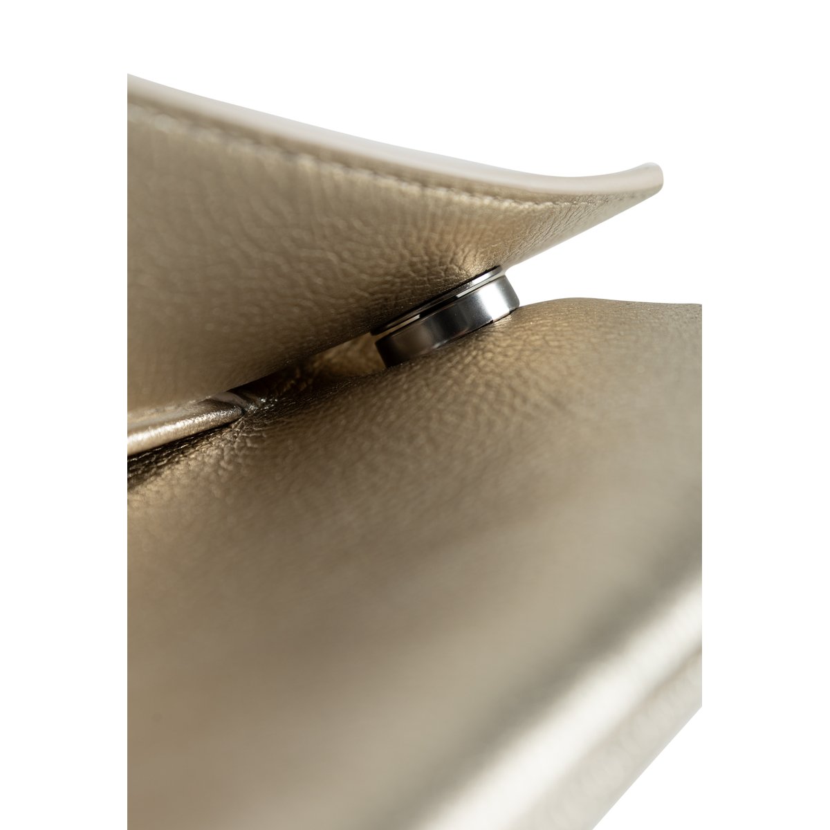 Pochette cuir métallisé champagne, IKKS
