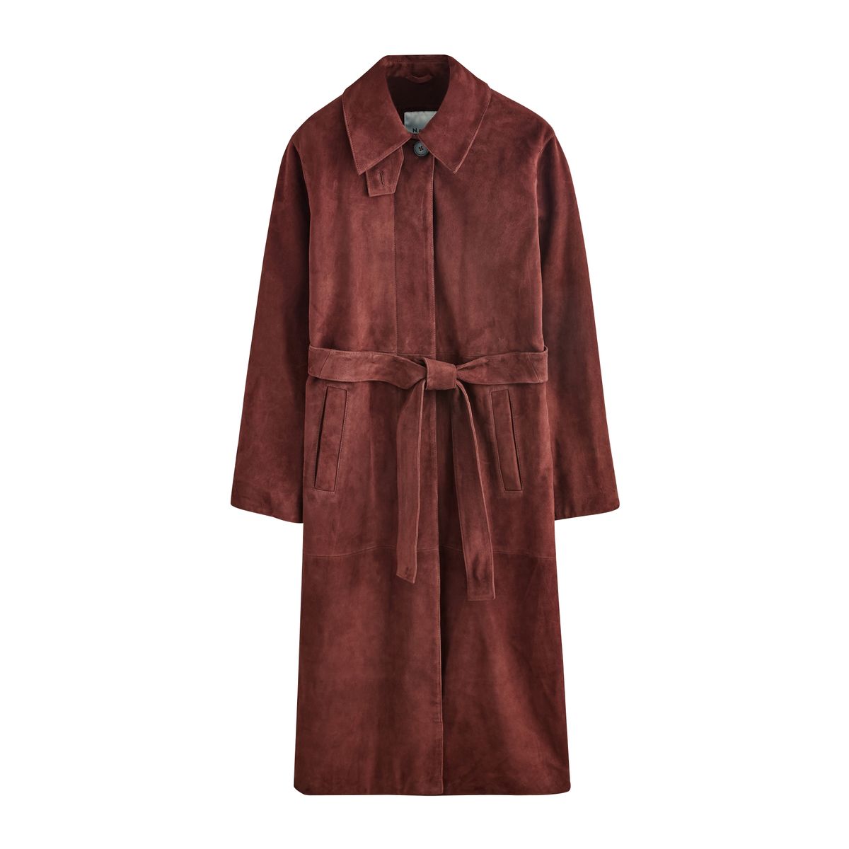 Trench en daim à ceinture marron fauve, NEXT