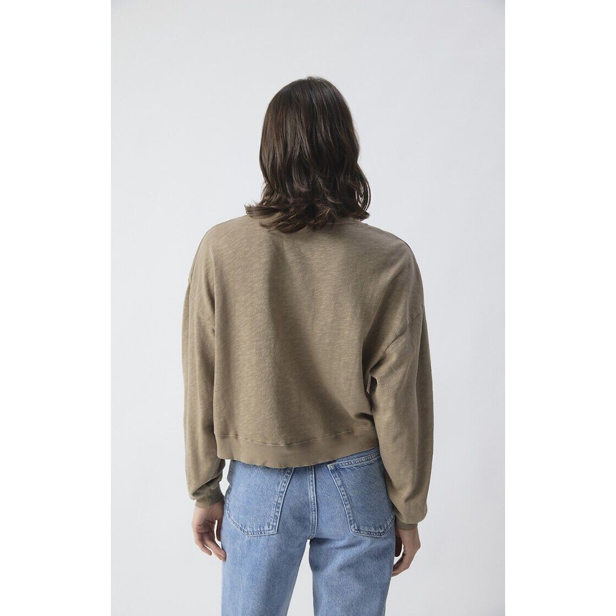 T-shirt a maniche lunghe con scollo rotondo, SONOMA talpa, AMERICAN VINTAGE