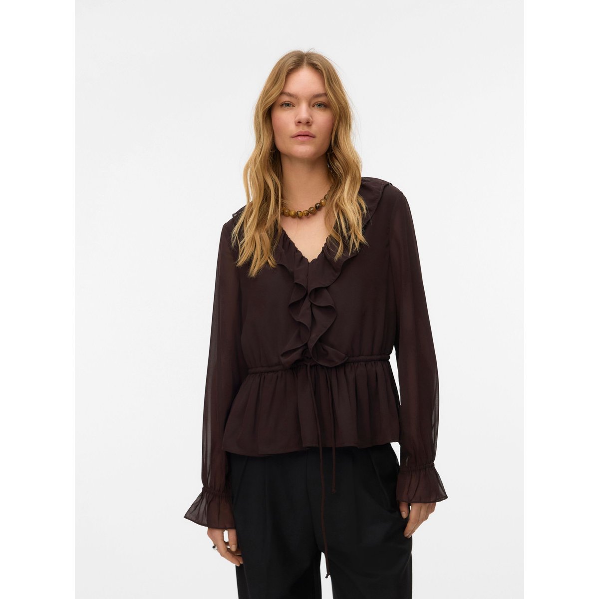 Blouse marron - chocolate torte 1, VERO MODA