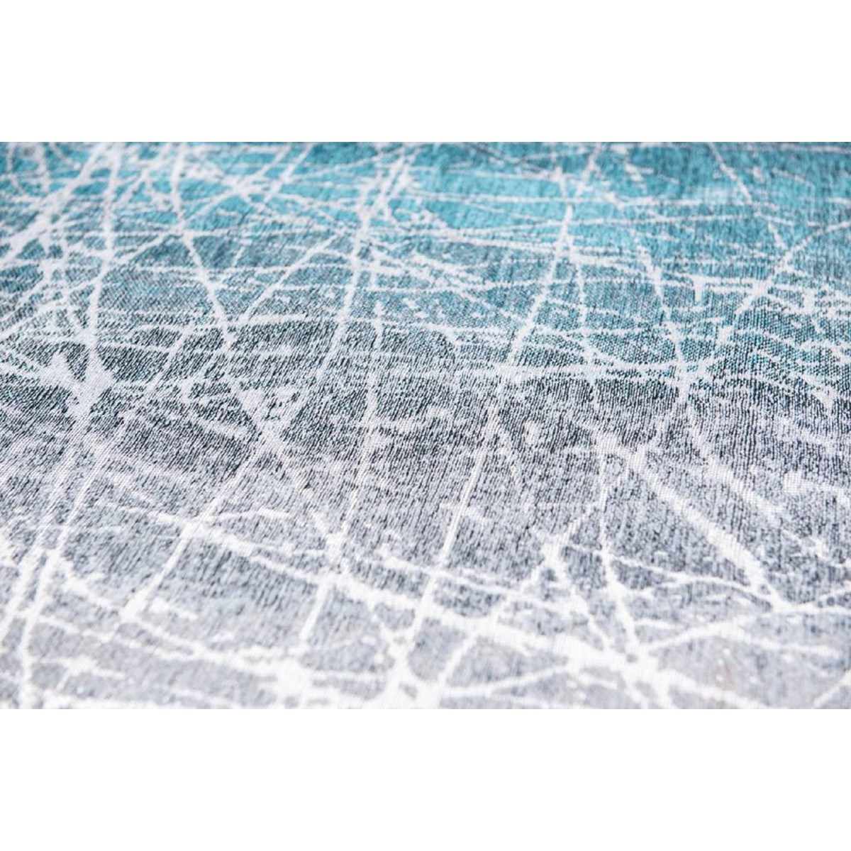 Tapis salon et chambre design coton POLAR bleu, NOVATREND