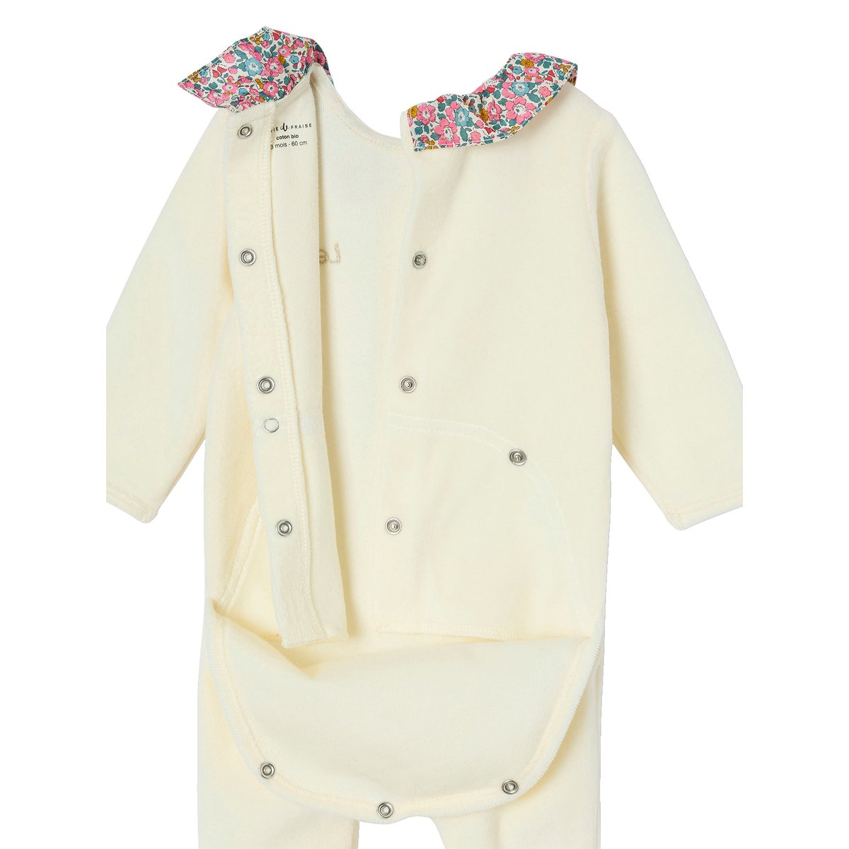 Pyjama en velours et tissu Liberty écru, ENVIE DE FRAISE