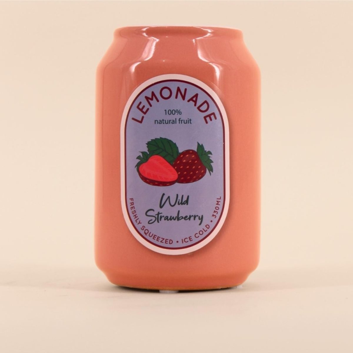 Vase canette limonade, H11cm rose, KERSTEN