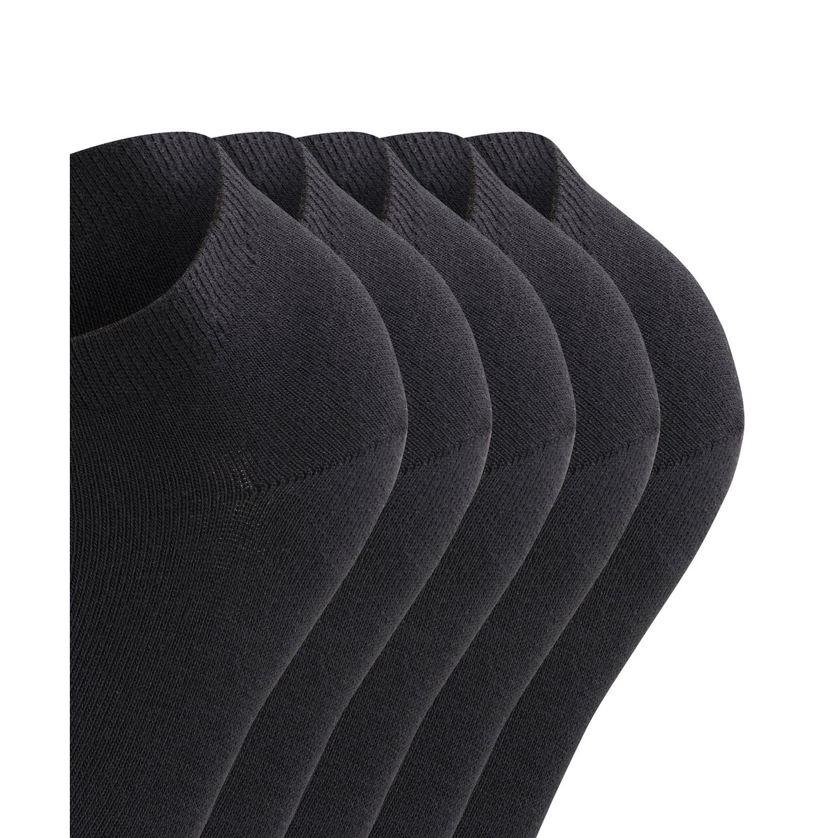 Socquettes basses Solid 5-Pack noir basique, ESPRIT