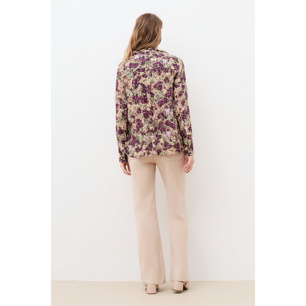 Chemise droite col v CLOVELY multicolore, CAROLL