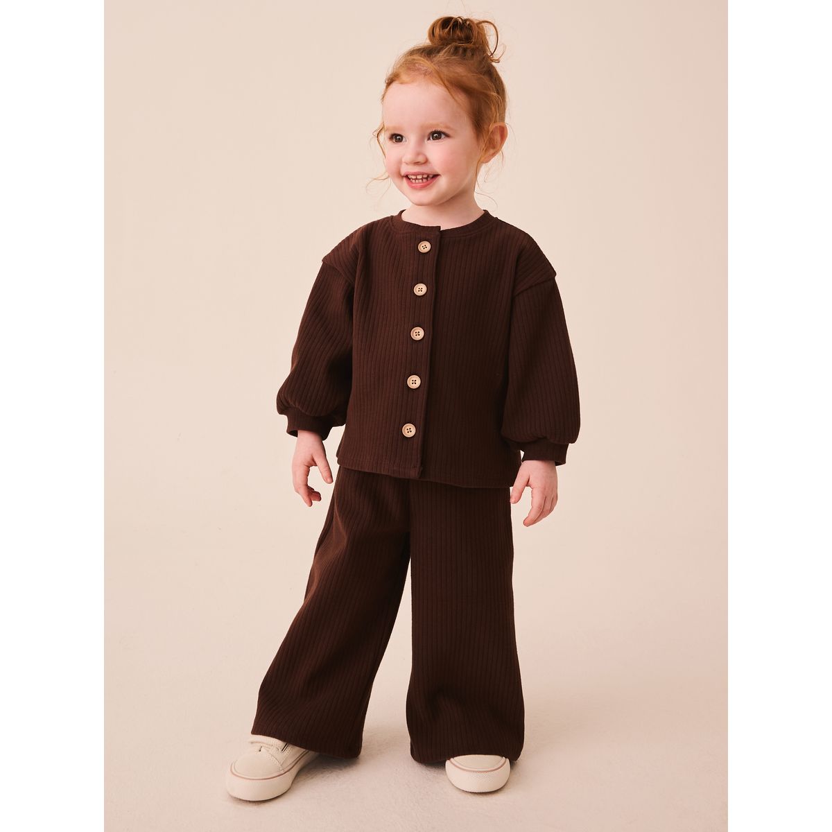 Cardigan à manches raglan et pantalon large marron chocolat, NEXT