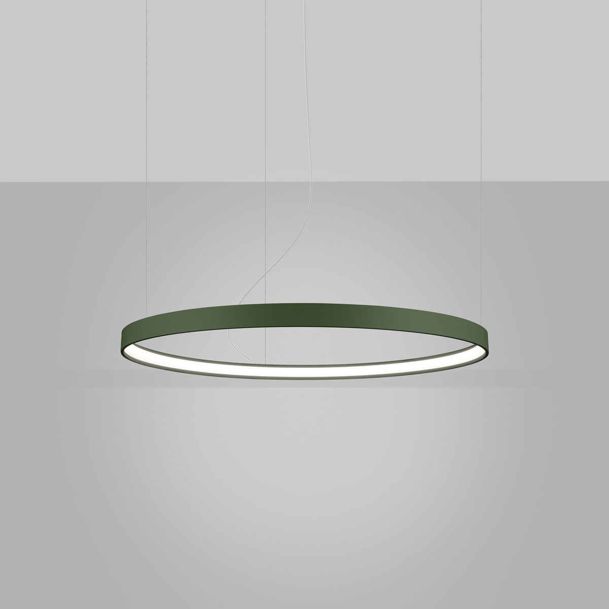 Lustre Aluminium Vert Olive LED 1 Rio vert olive, EDEN