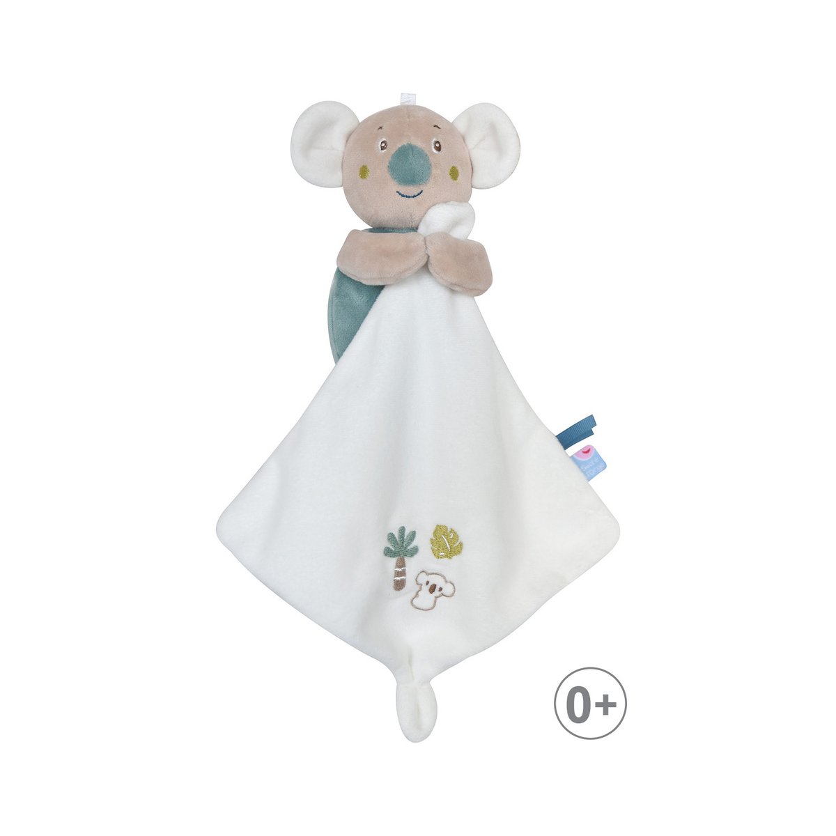 Doudou mouchoir xl koala racim velours doux vert, SUCRE D'ORGE