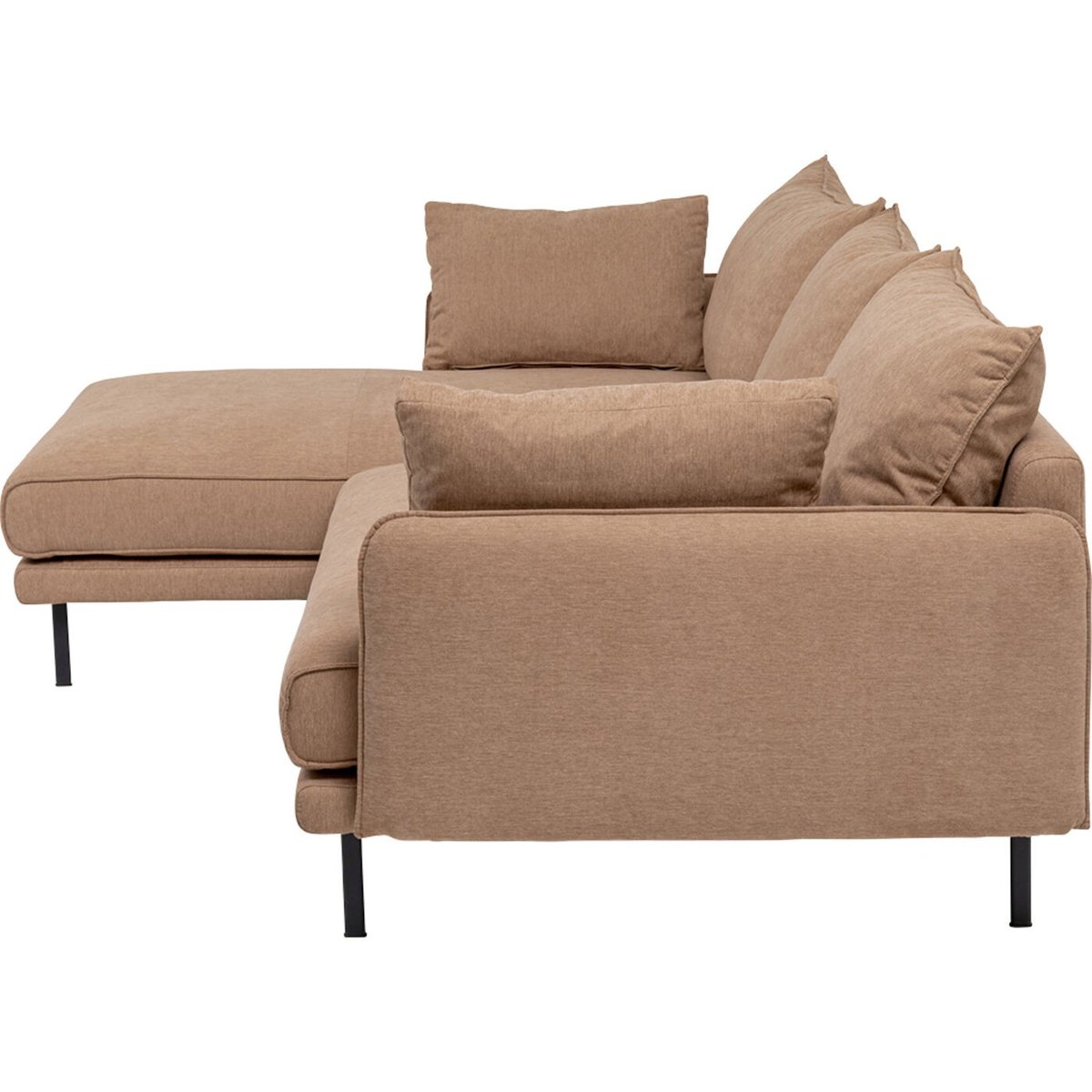 Canapé d'angle Edna droite marron clair marron, KARE DESIGN