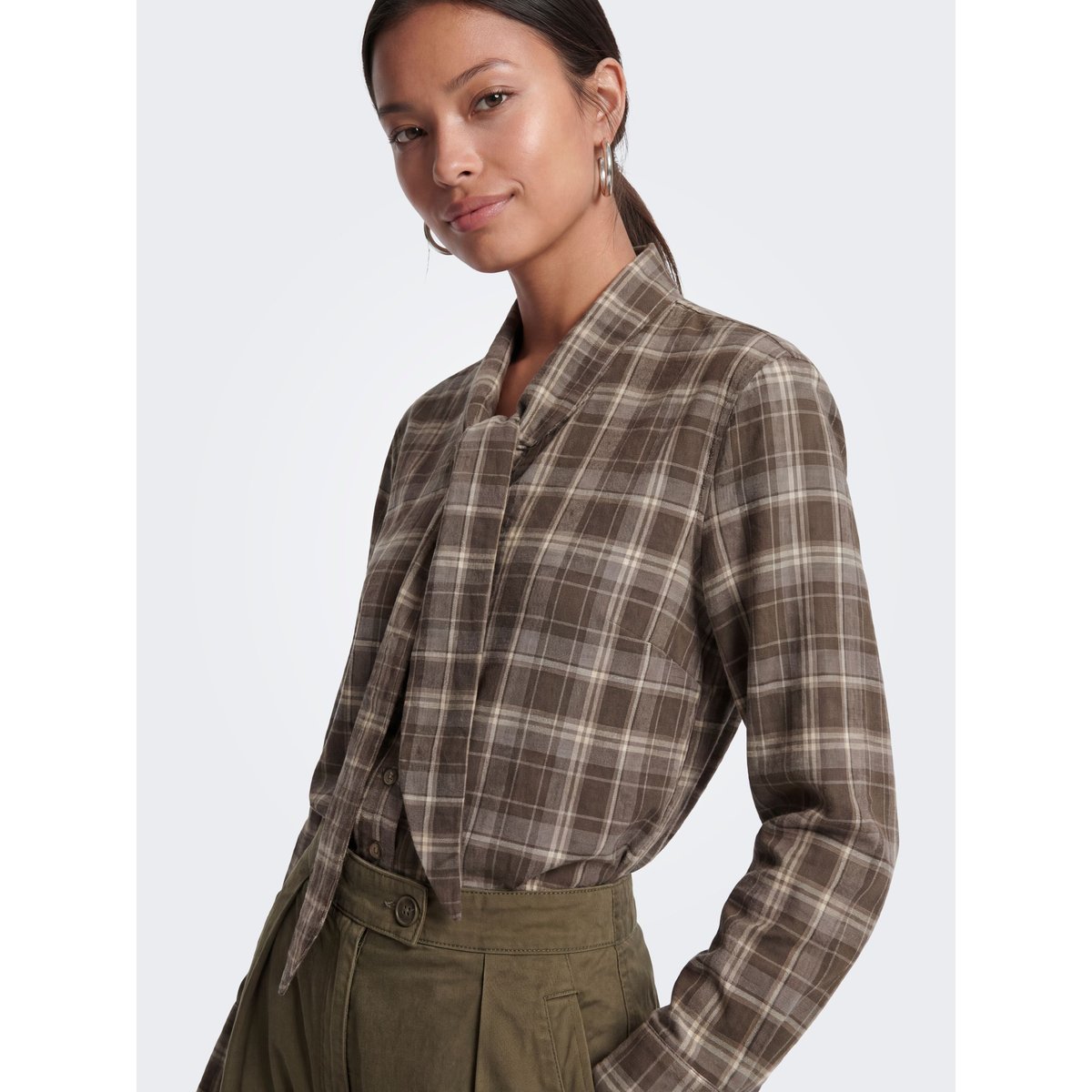 Chemise marron - slate black, ONLY