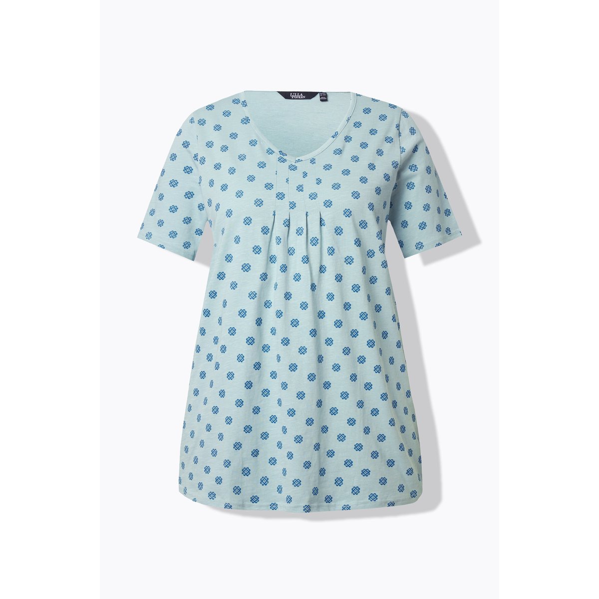 T-shirt avec plis fantaisie vert mousse clair, ULLA POPKEN