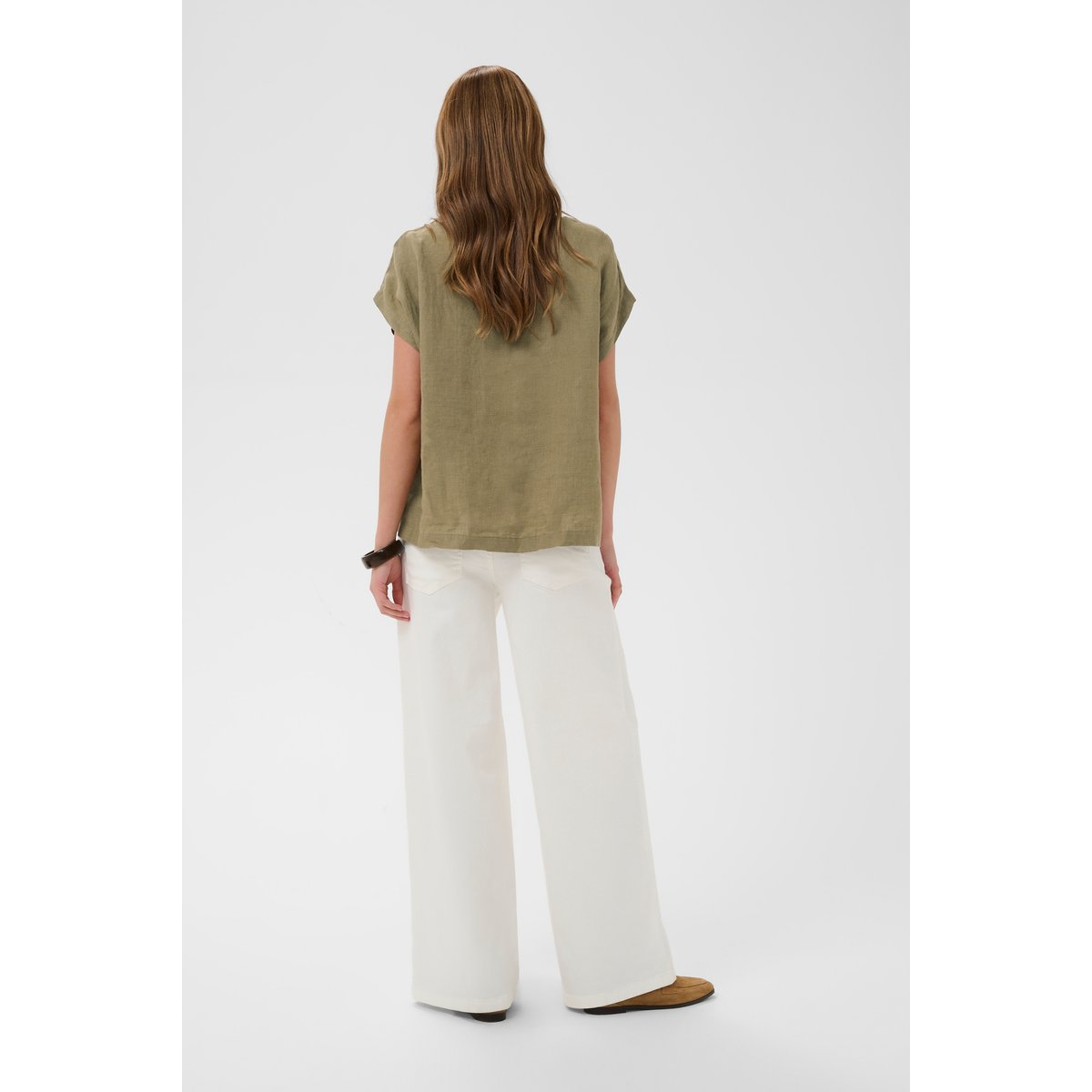 Blouse à manches courtes vert dusky green, CULTURE