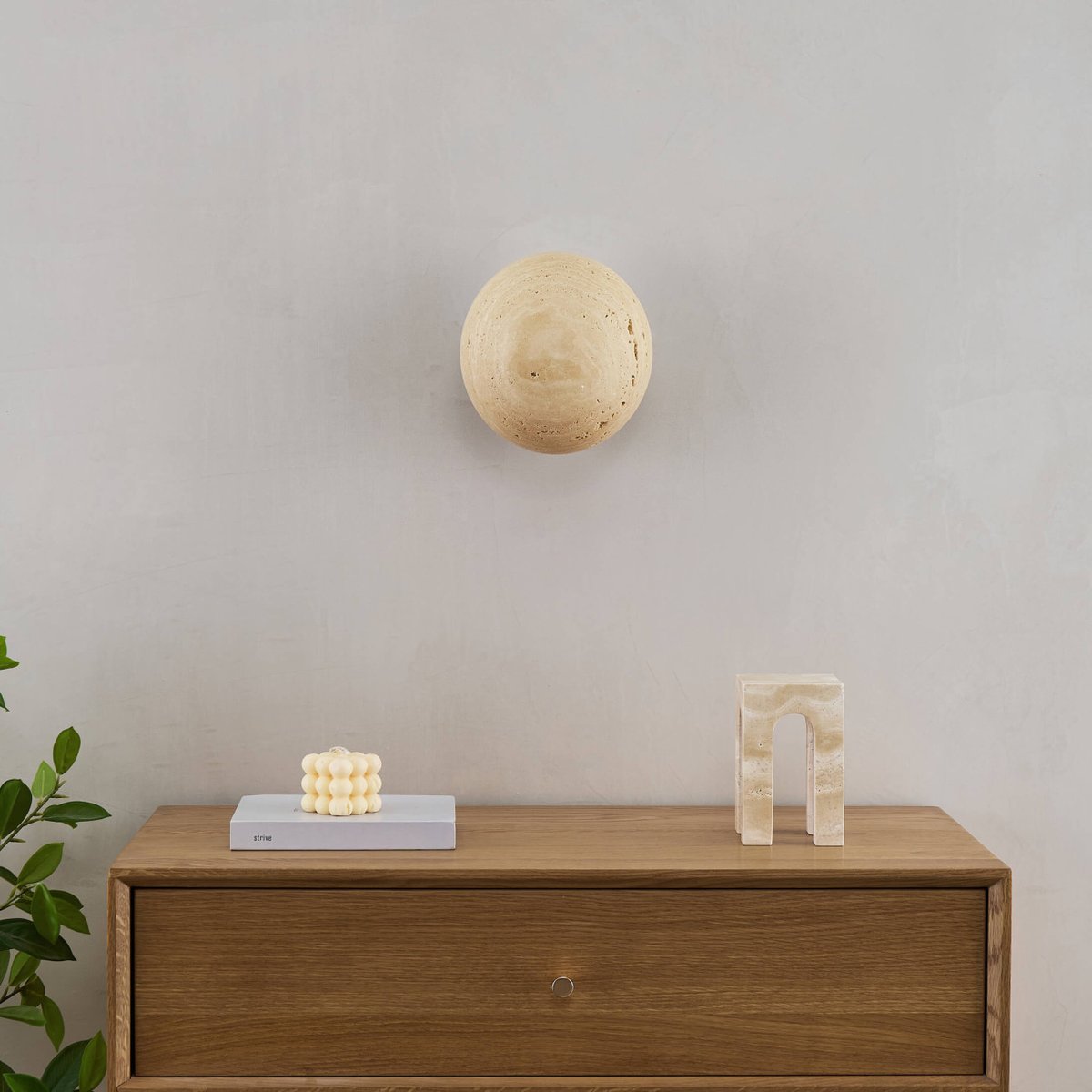 Applique en pierre naturelle à LED - ELVIN beige, KOSILUM