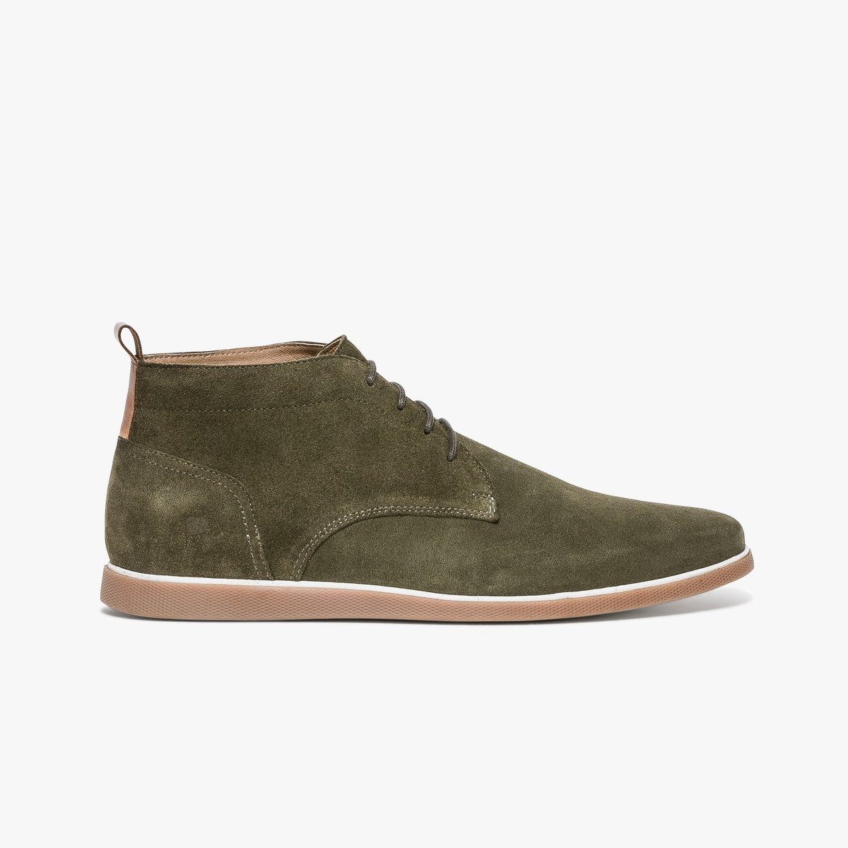 Boots À Talon en cuir ARMEL vert kaki, BOCAGE