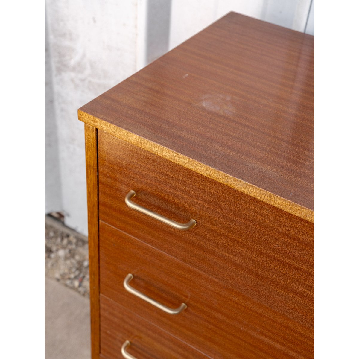 Commode scandinave en bois Olga N°697 - Bon état bois foncé, DEBONGOUT