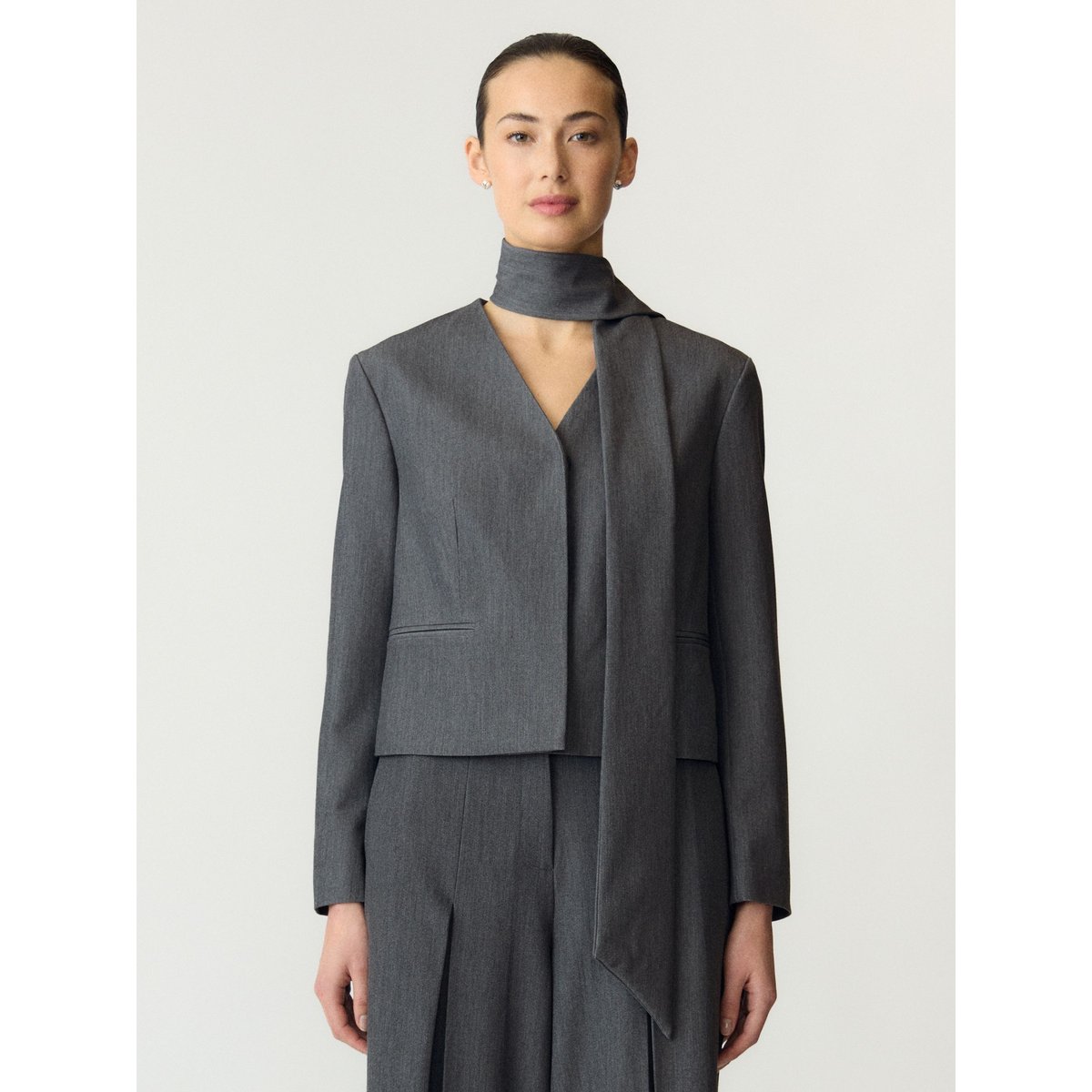 Top gris - medium grey melange1, YAS