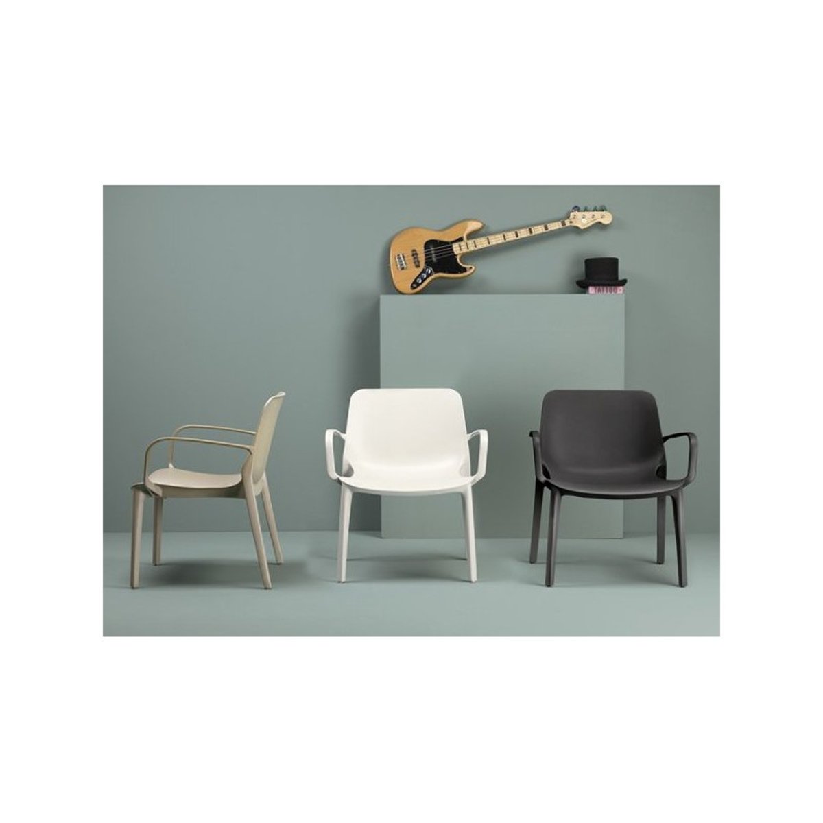 Fauteuil design, GINEVRA blanc, SCAB DESIGN