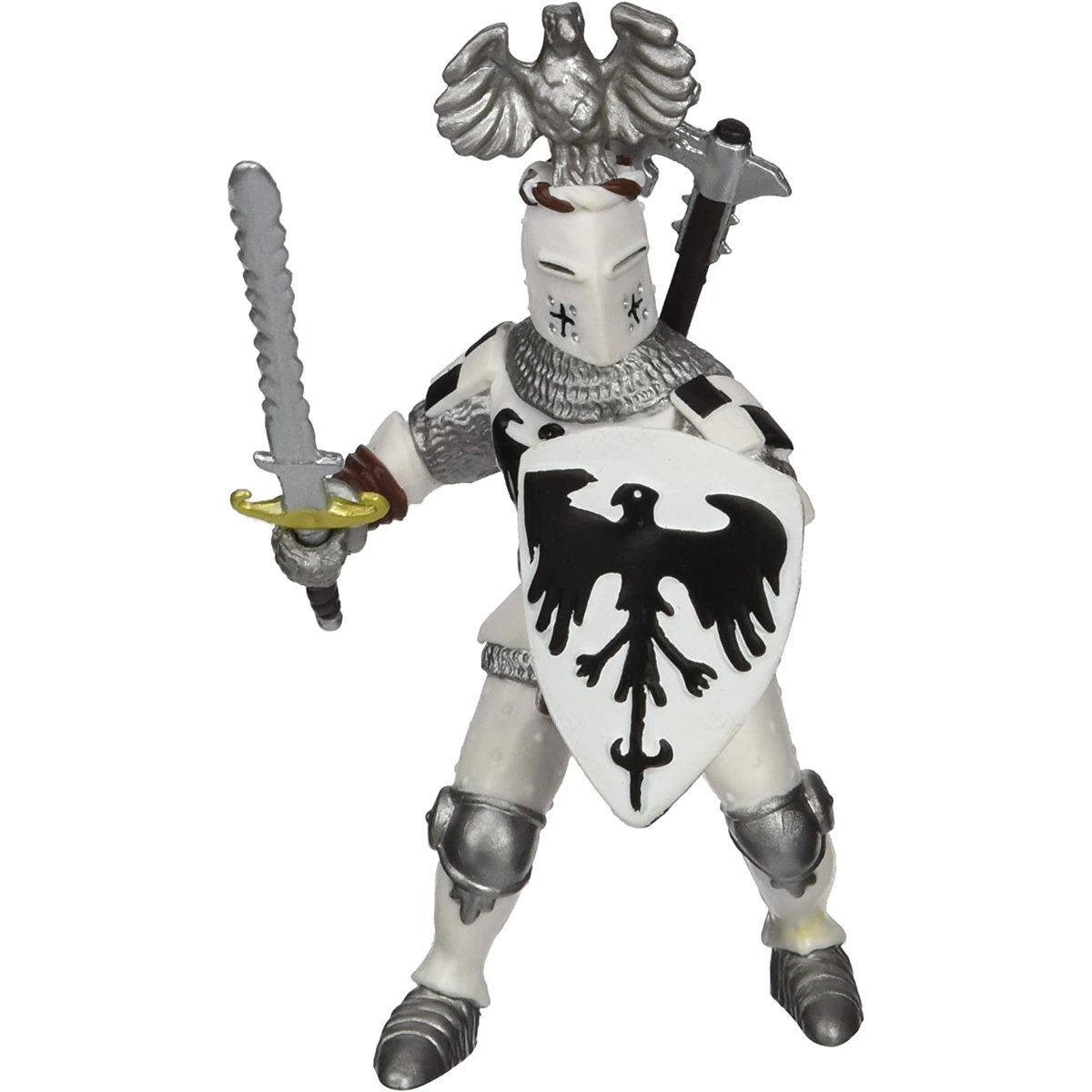 Figurine Chevalier blanc au cimier blanc, PAPO