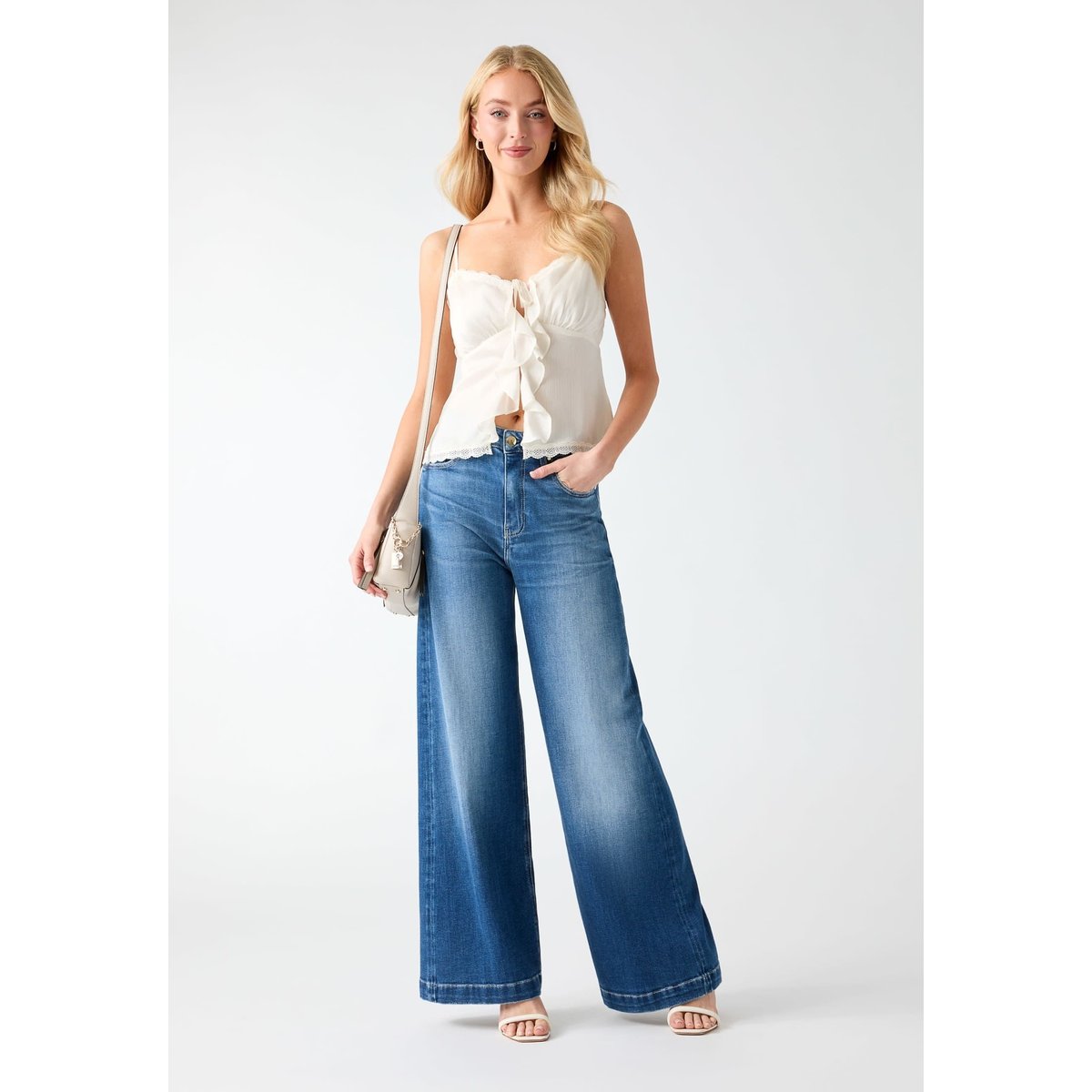 Jean Bellagio Wide-Leg bleu, GUESS