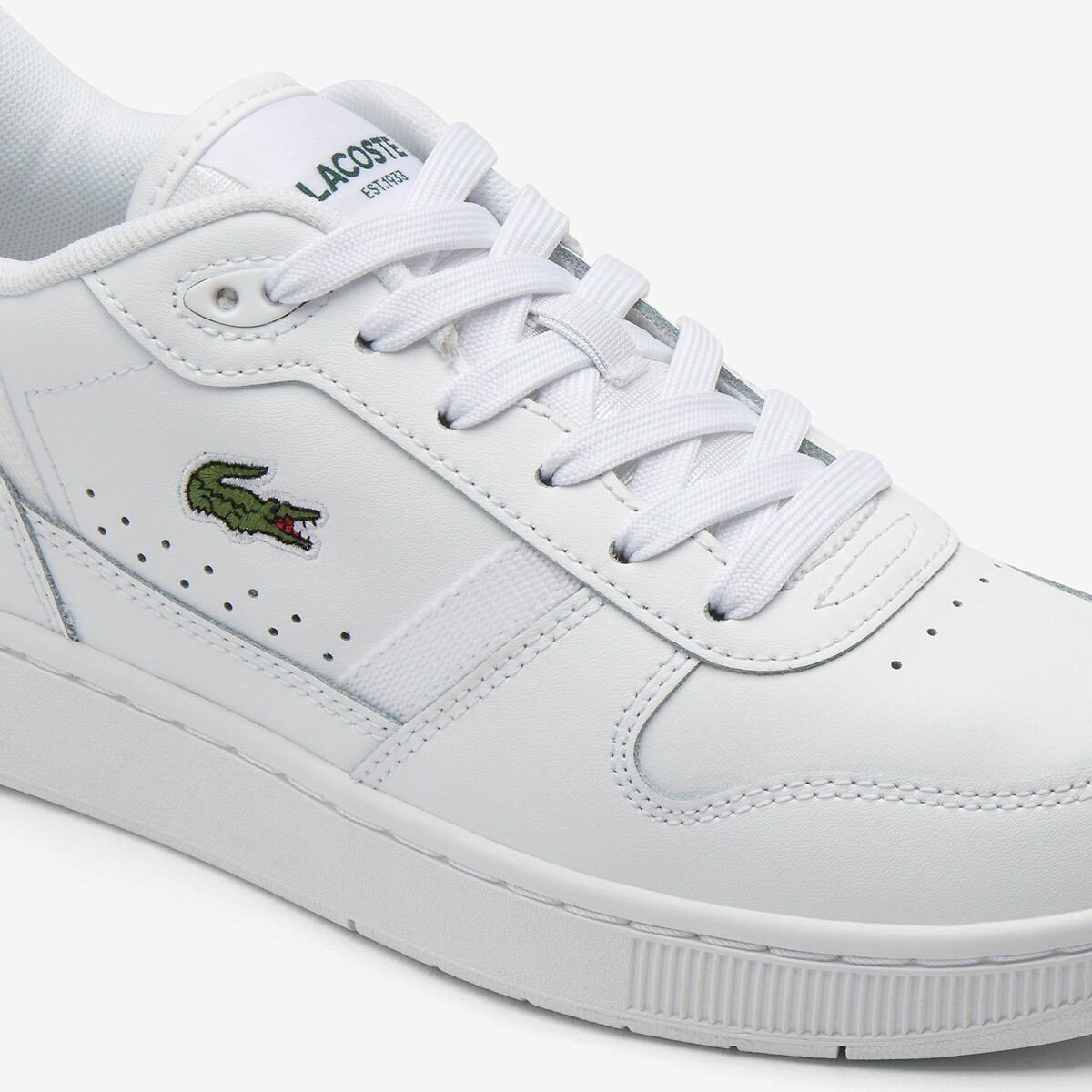 Sneakers T-Clip Set femme en cuir blanc-21g, LACOSTE