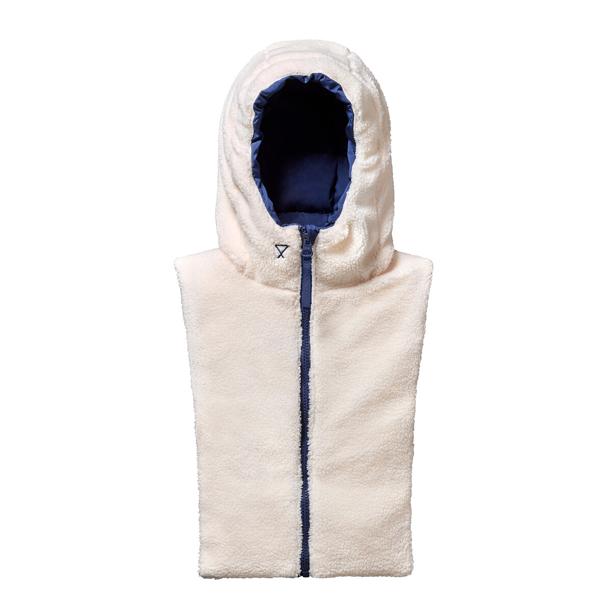 Capuche doudoune réversible, unisexe marine/écru, FUDOON