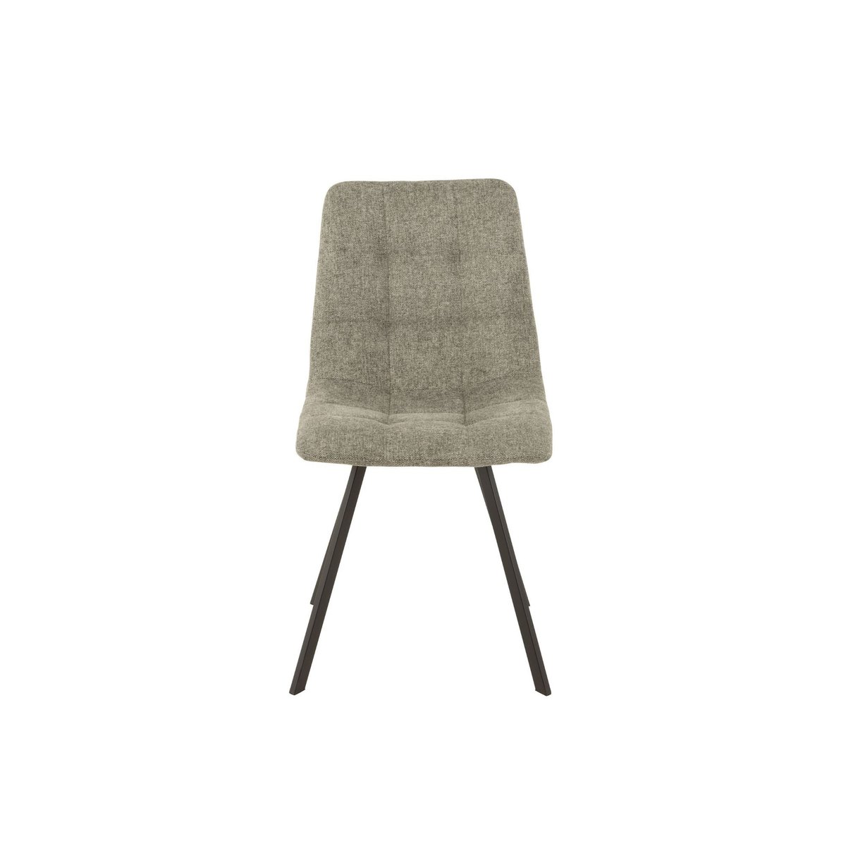 Chaises en tissu et en métal noir (lot de 2) - OLIVIA gris, HELLIN, DEPUIS 1862