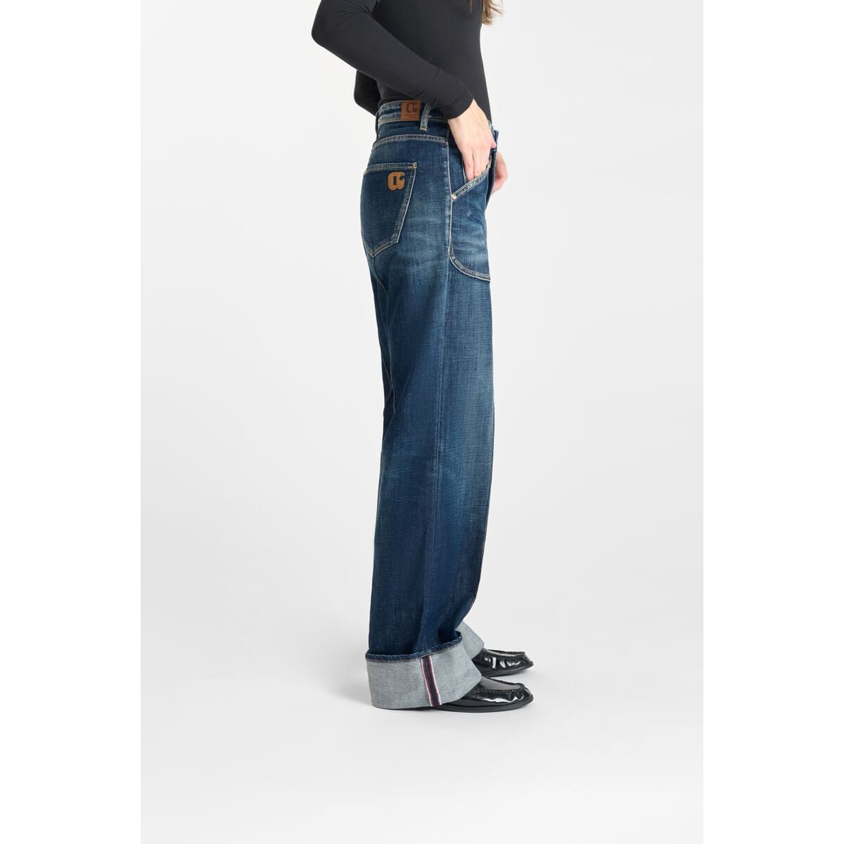 Jeans loose, large 400/28 loose , longueur 34 blue, LE TEMPS DES CERISES