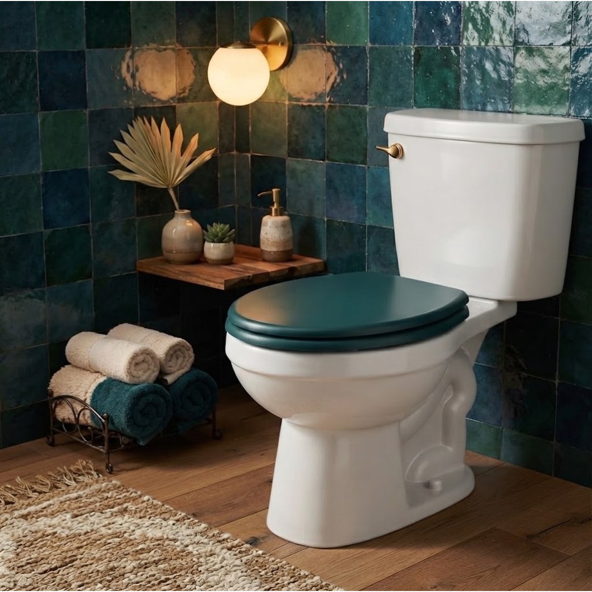 Abattant WC Colors uni petrole, EDEN