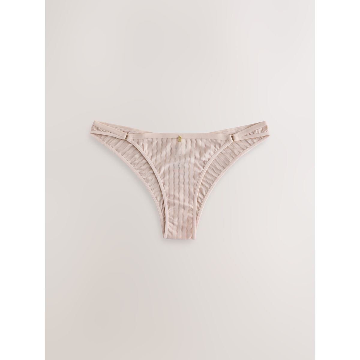 Culotte rayée en microfibre, lot de 2 corail/ecru, NEXT