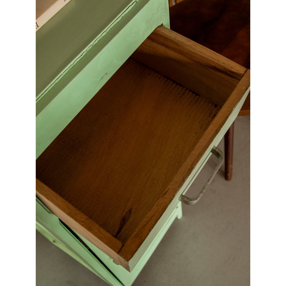 Garde-manger champêtre teint vert Guy N°55 - Bon état vert, DEBONGOUT
