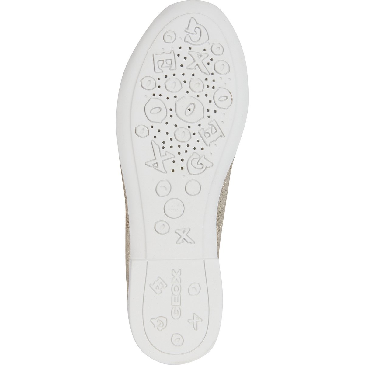 Ballerines JR PLIE' platine, GEOX