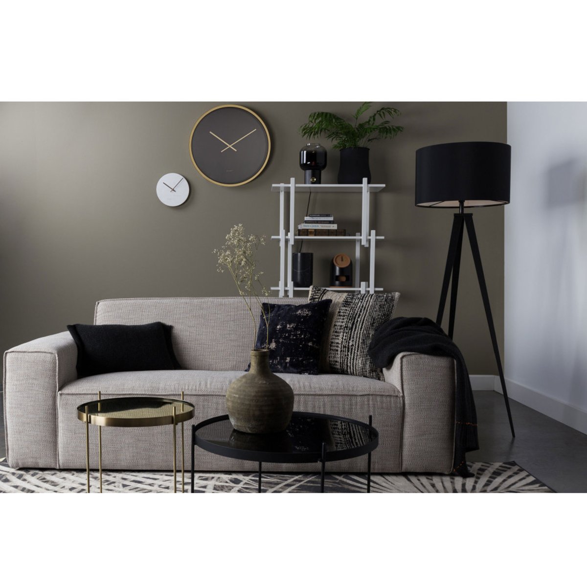 Table basse design ronde Large- CUPID noir, ZUIVER