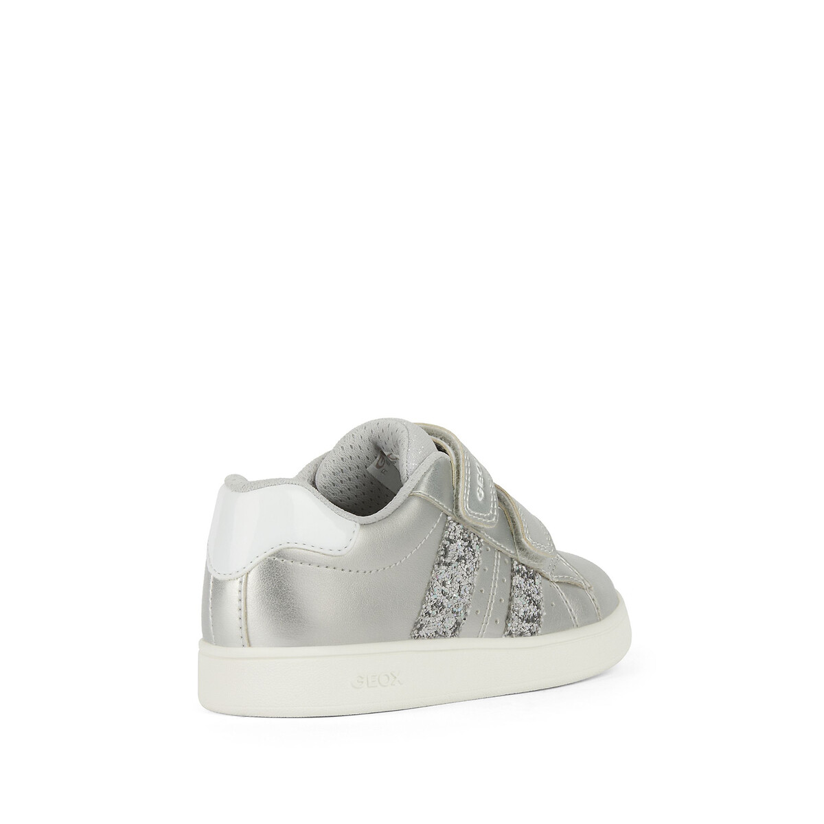Kids Eclyper Breathable Trainers with Touch 'n' Close Fastening silver-coloured, GEOX