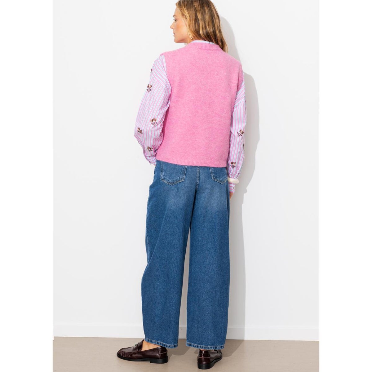 Cardigan sans manches rose, PROMOD