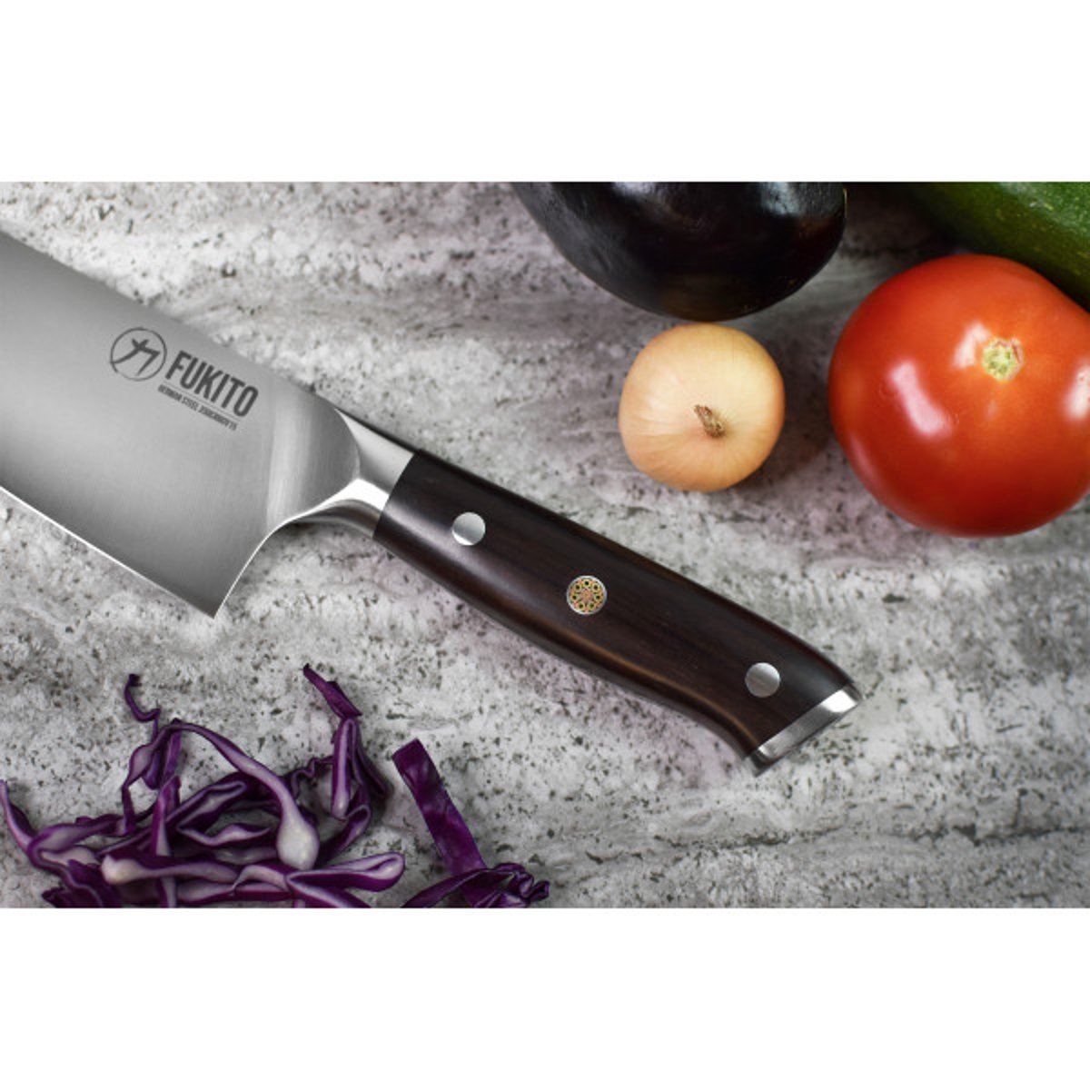 Couteau Ebene X50 modèle chef 21cm v002237, FUKITO