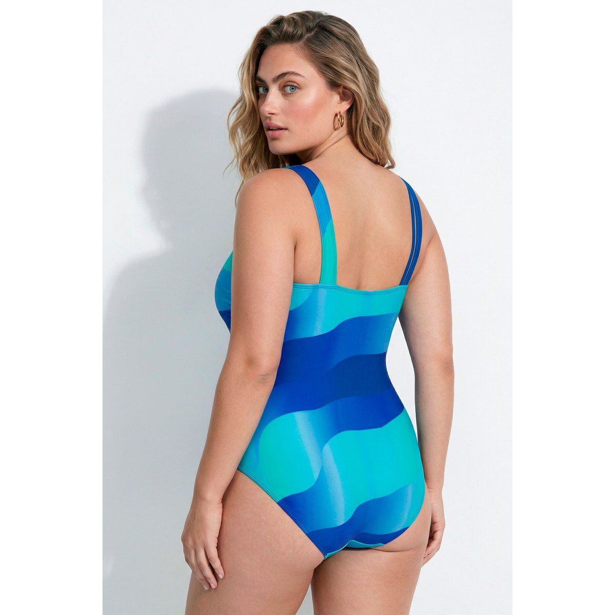Maillot de bain avec bonnets souples bleu roi, ULLA POPKEN