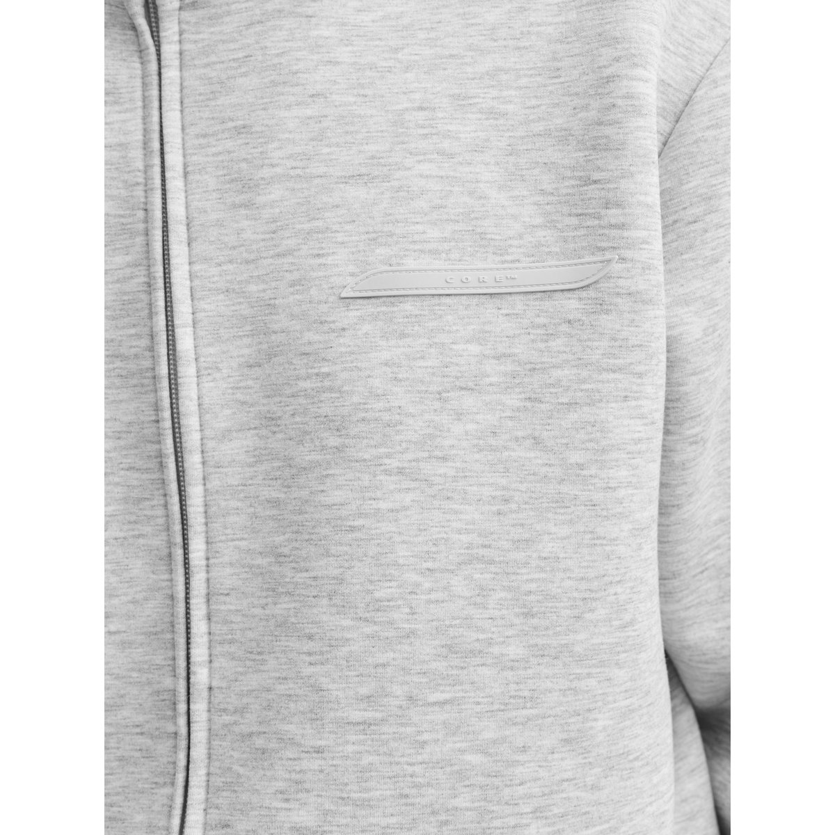 Sweat À Fermeture Éclair grise - light grey melange, JACK & JONES