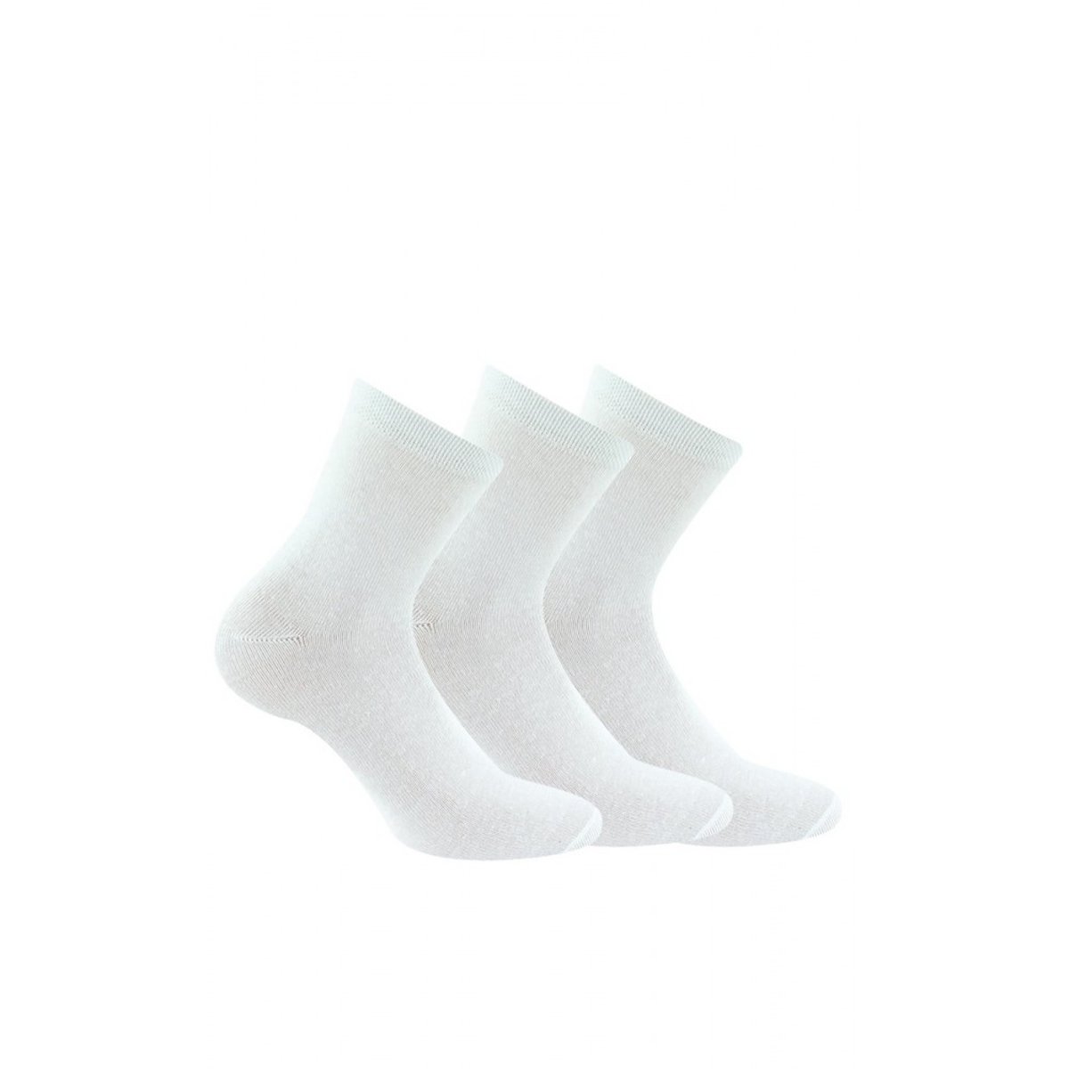 Lot de 3 paires socquettes unies blanc, KINDY