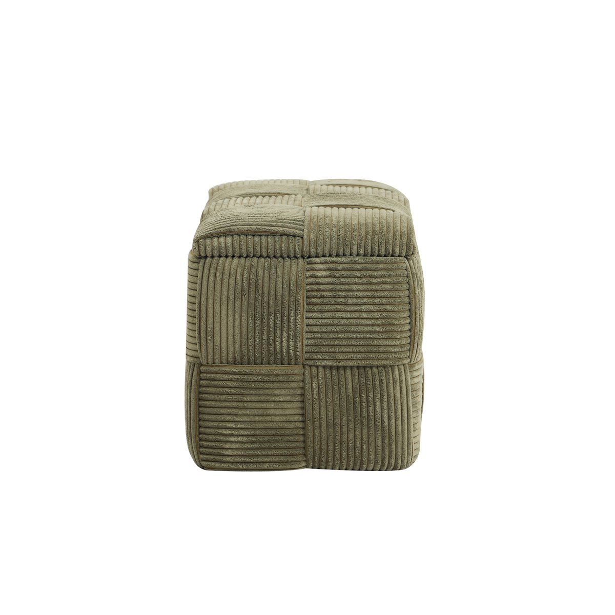 Banc avec rangement, velours côtelé, VANERN vert, NORDLYS