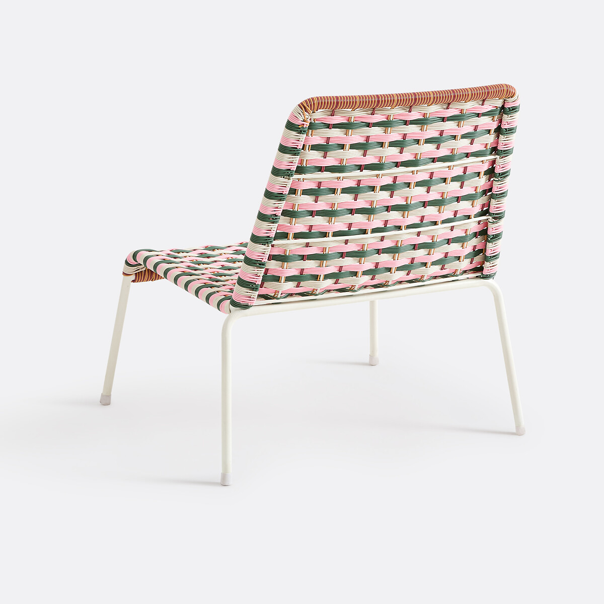 Velrose Low Garden Chair pink/green stripe, LA REDOUTE INTERIEURS