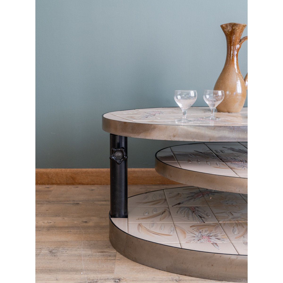 Table basse en céramique Donna N°620 - Bon état blanc, DEBONGOUT