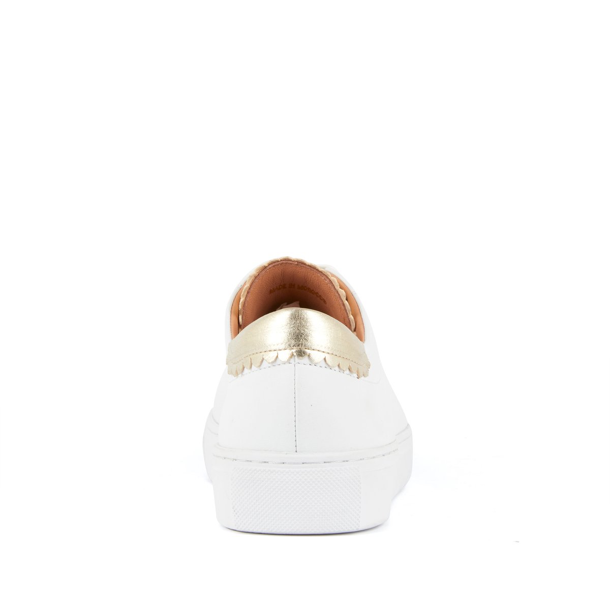 Basket en cuir SUZANNE blanc, MELLOW YELLOW