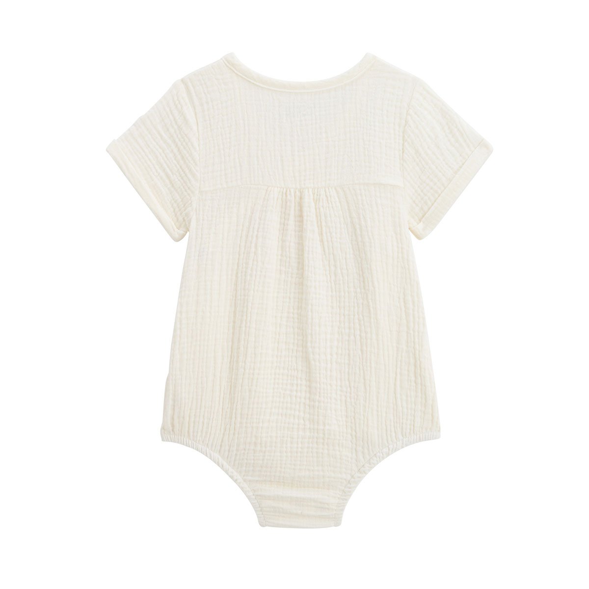 Barboteuse bébé en gaze de coton Louison ecru, PETIT BEGUIN