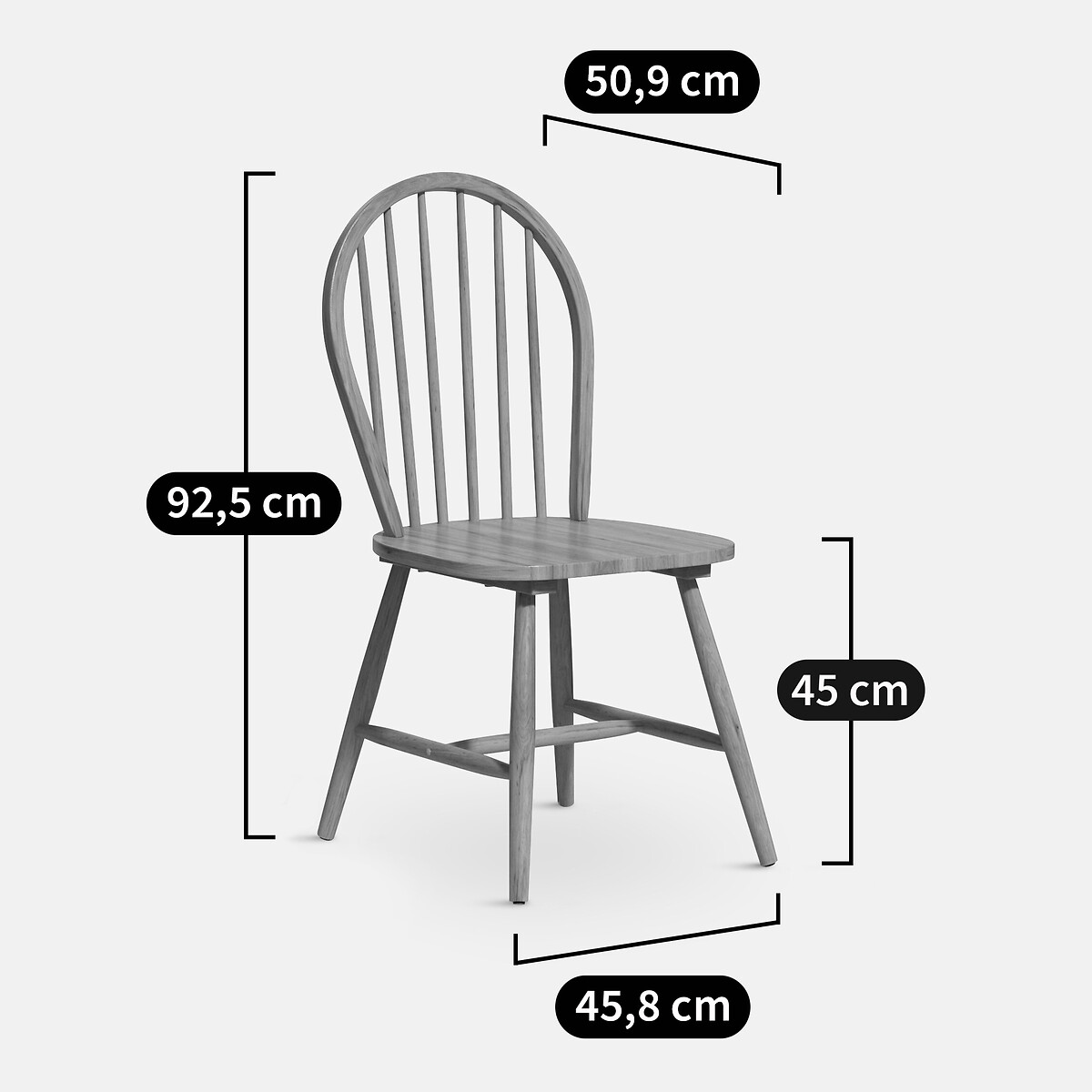 Chaise à barreaux, WINDSOR blanc, LA REDOUTE INTERIEURS