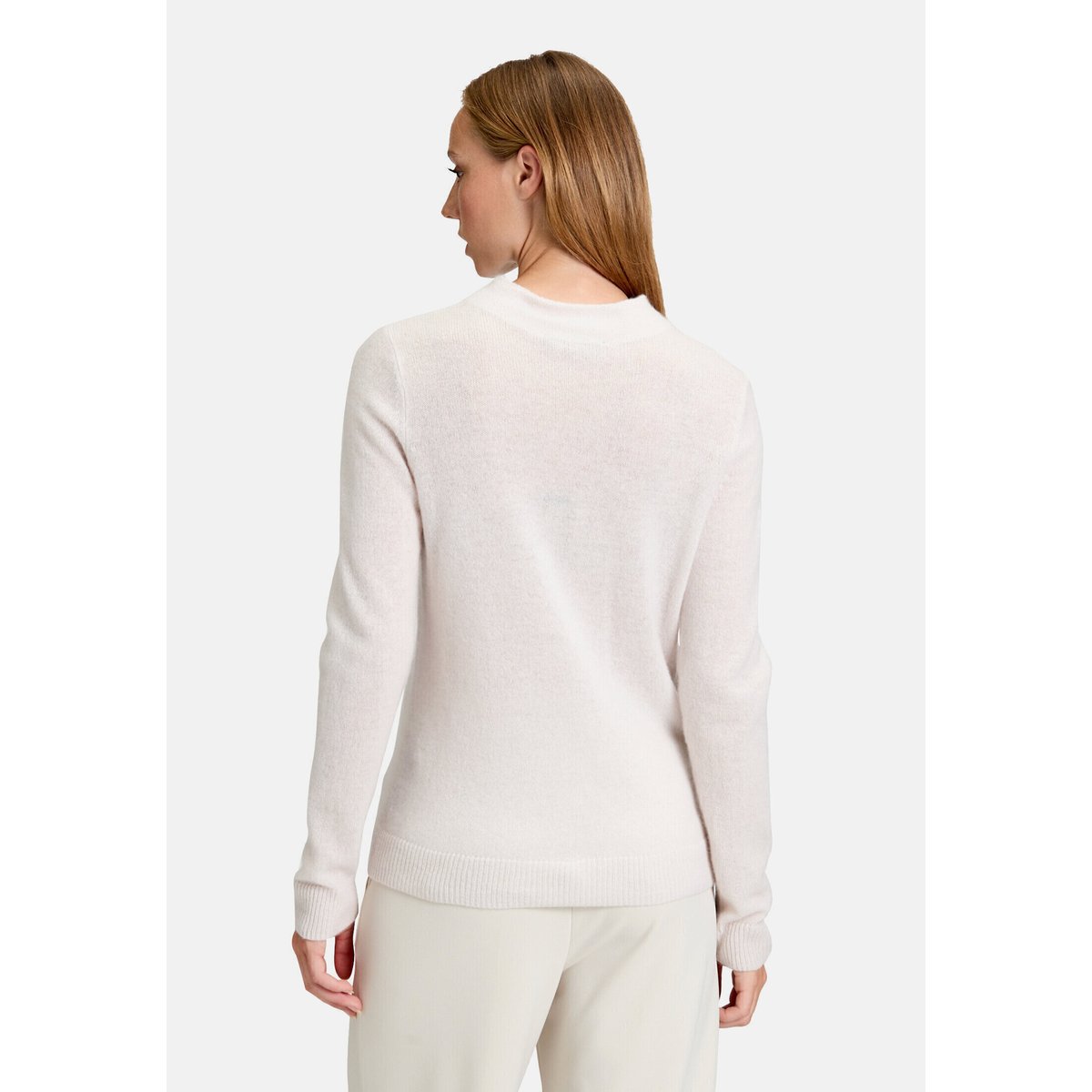 Pull en cachemire à col droit pastel sand, BETTY BARCLAY